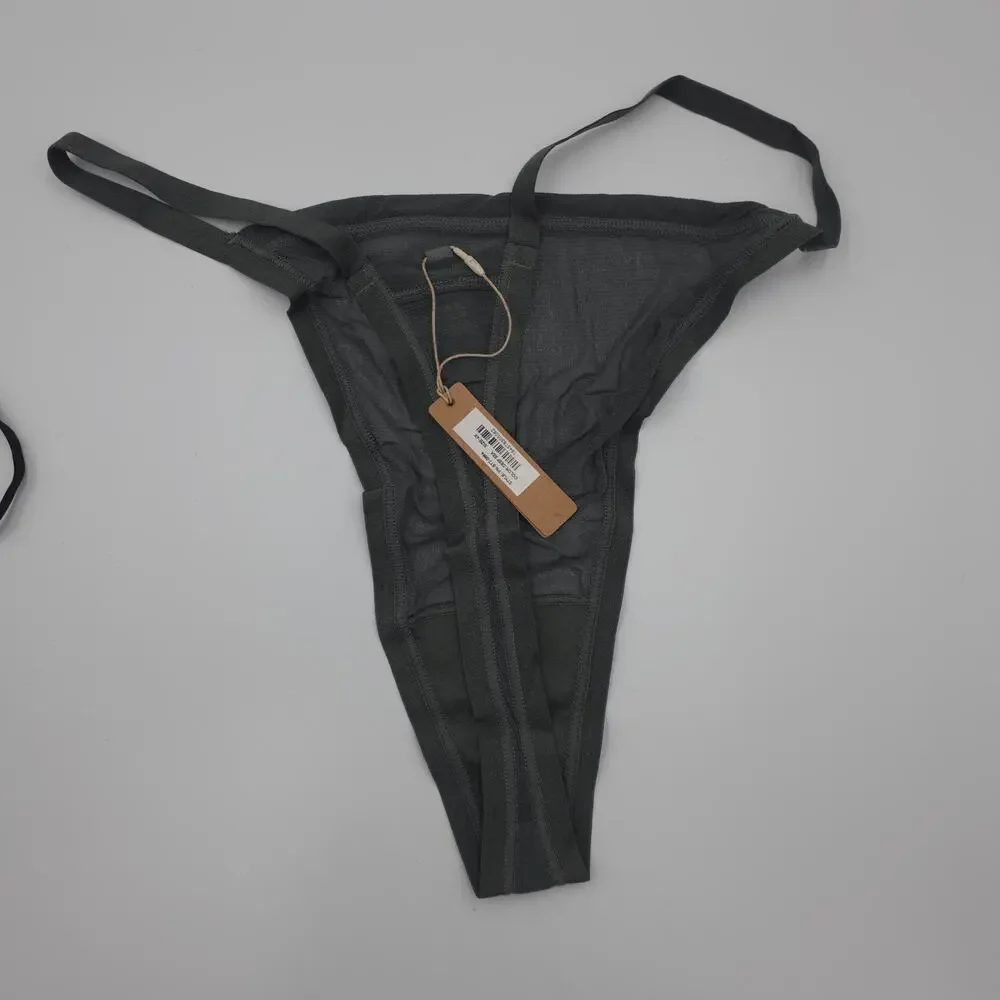 Skims Bundle of Three String Thongs in Deep Sea Onyx Size 4X